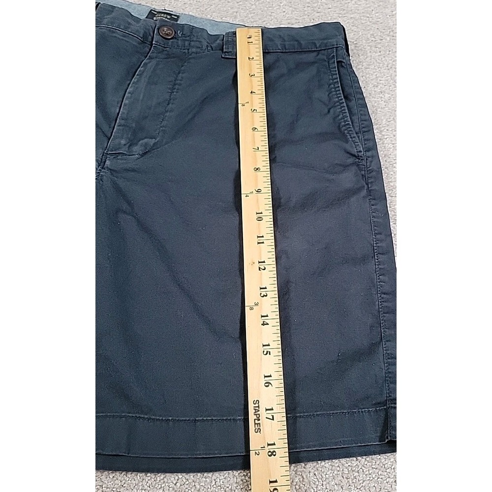 J. CREW Stretch Chino Shorts Mens Size Waist 35 x Inseam 9 Blue Cotton‎ Casual - Picture 4 of 7